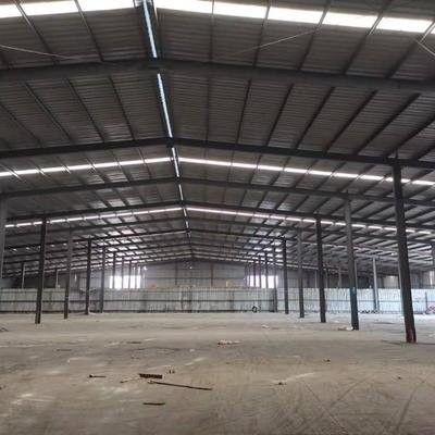 Durable Commercial Steel Framed Workshop Buildings With Welded Connection / Rolled Up Door
