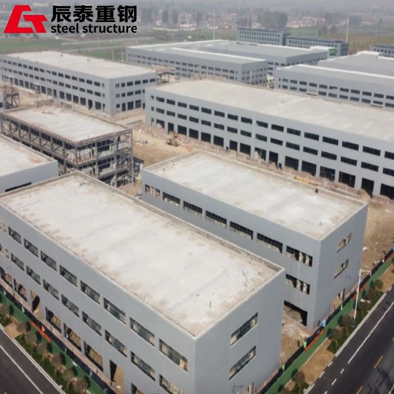 Multi Story Steel Structure Workshop Prefabricated Building Metal Frame Construction