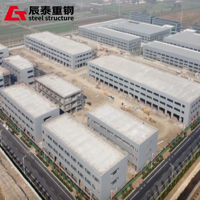 Multi Story Steel Structure Workshop Prefabricated Building Metal Frame Construction