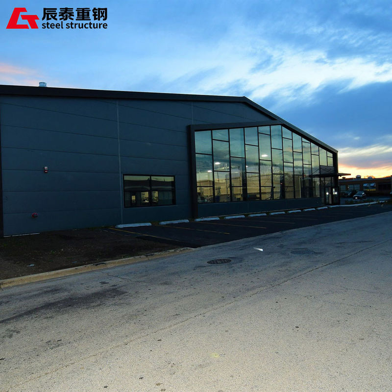 Fire Protection Modern Steel Structure Workshop With Single Sheet Wall Cladding