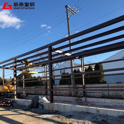 Fire Protection Modern Steel Structure Workshop With Single Sheet Wall Cladding