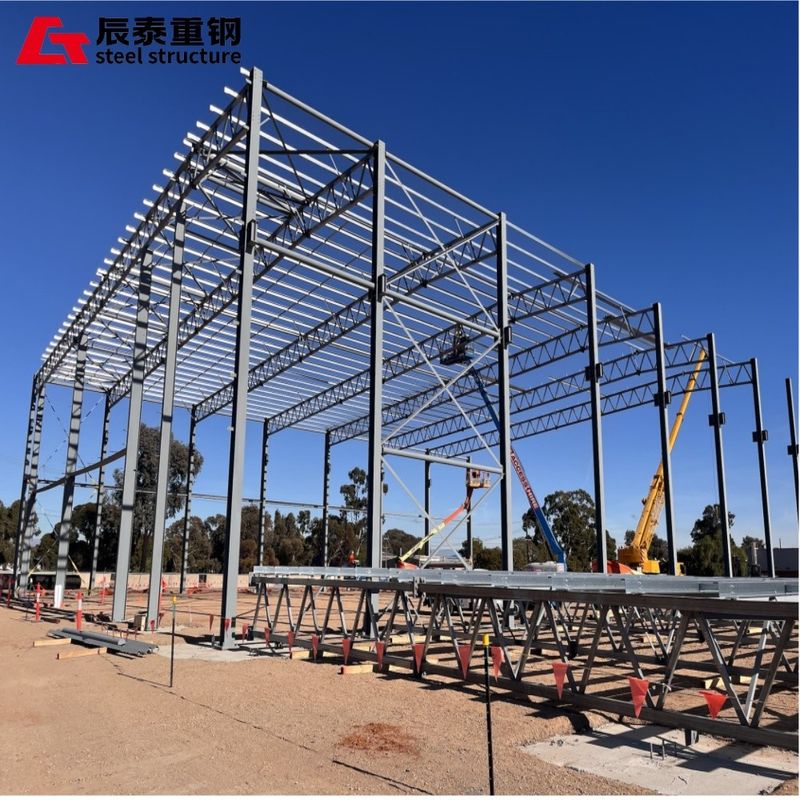 Prefabricated Long Span Portal Steel Frame Buildings For Industrial Workshop