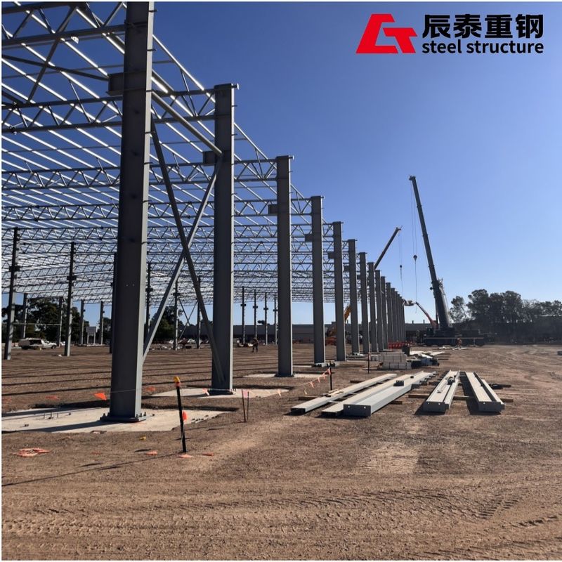 Prefabricated Long Span Portal Steel Frame Buildings For Industrial Workshop