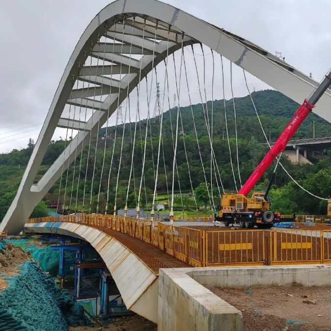 Modular Steel Truss Bridge Construction Corrosion Resistant For Transportation