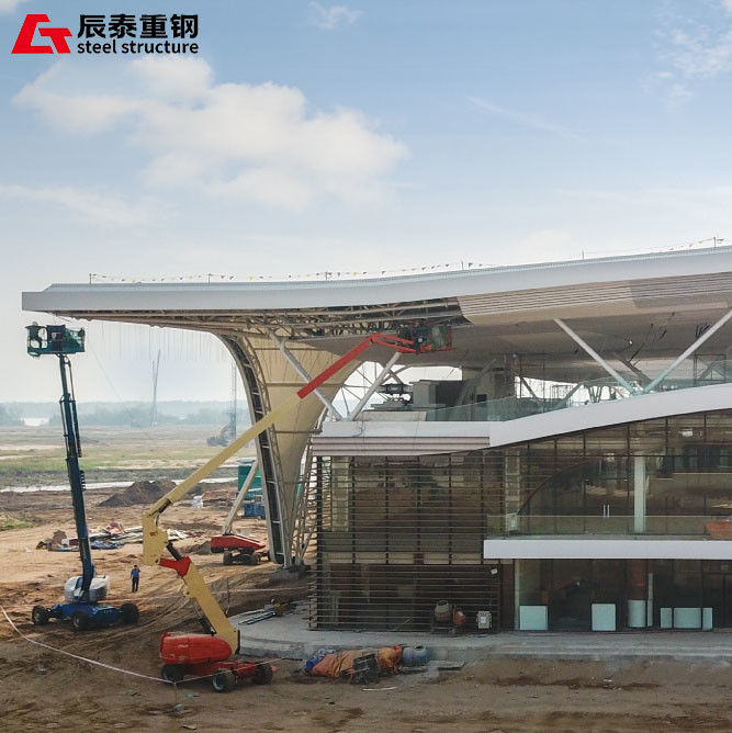 Q235B Steel Structure Construction for Gallery Showroom Office Building Shopping Mall