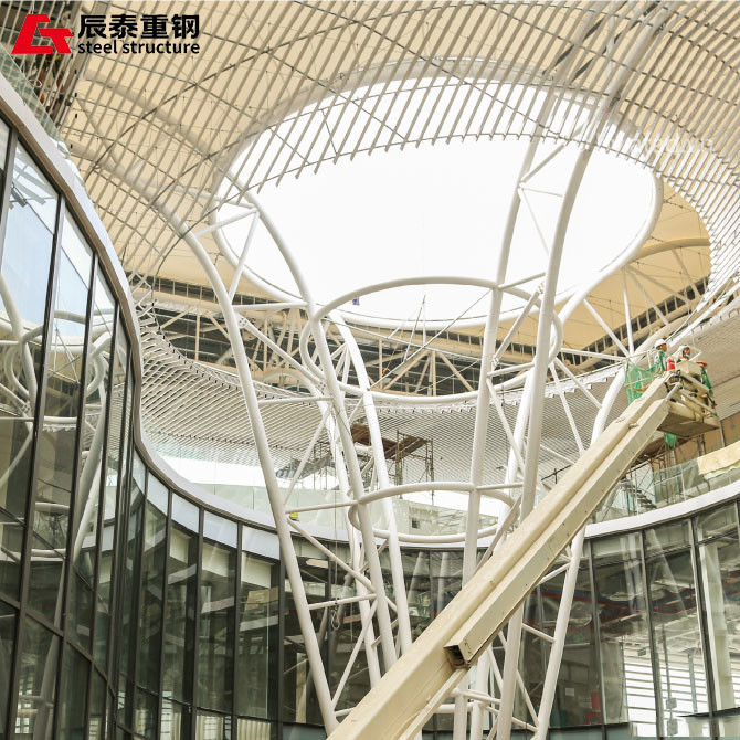 Q235B Steel Structure Construction for Gallery Showroom Office Building Shopping Mall