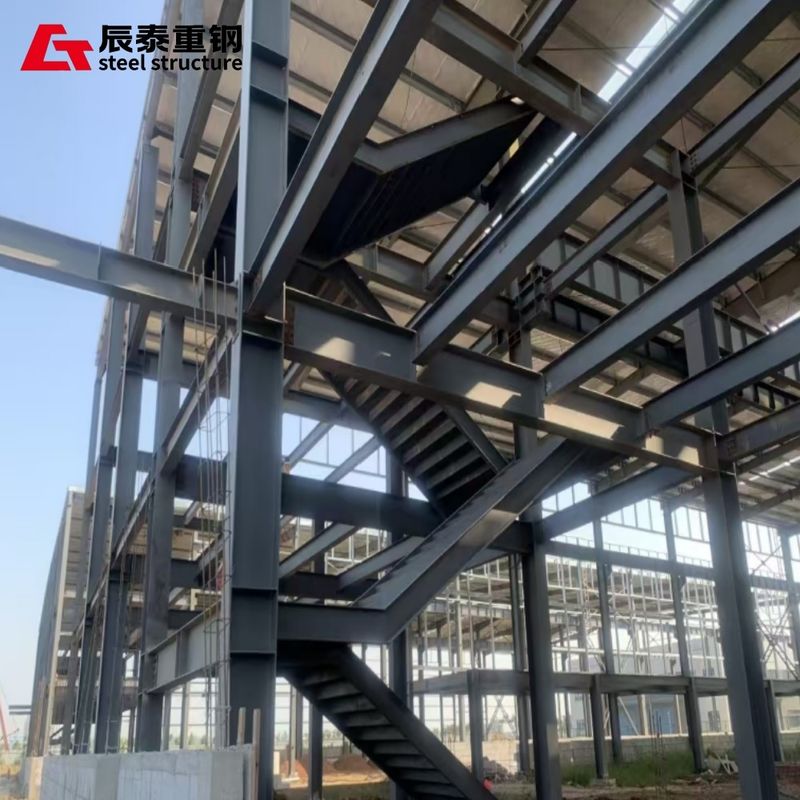 Double Layer Steel Framed Buildings Color Customized for Factory / Office