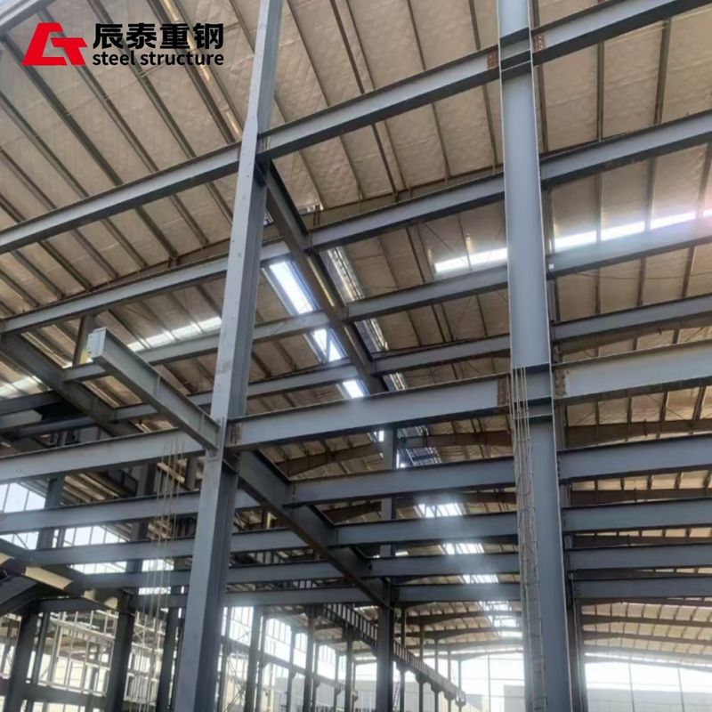 Double Layer Steel Framed Buildings Color Customized for Factory / Office