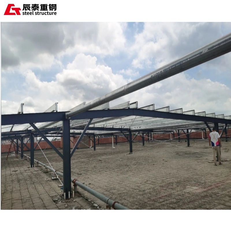 High Seismic Galvanized Steel Structure Building Anti Corrosion PV Steel Structure