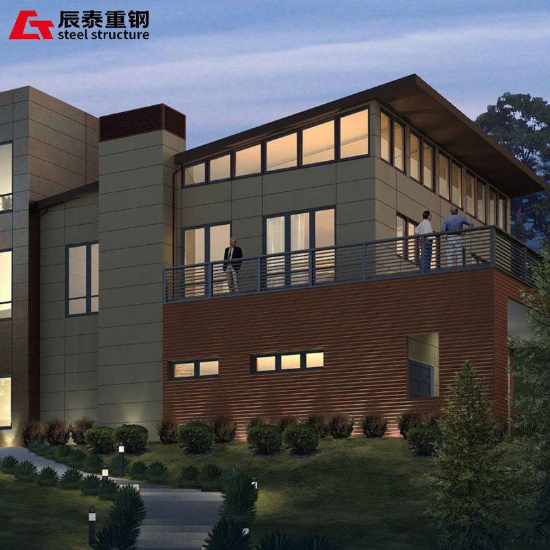 Energy Efficient Insulated Steel Structure Workshop Rock Wool Sandwich Panel Factory Building