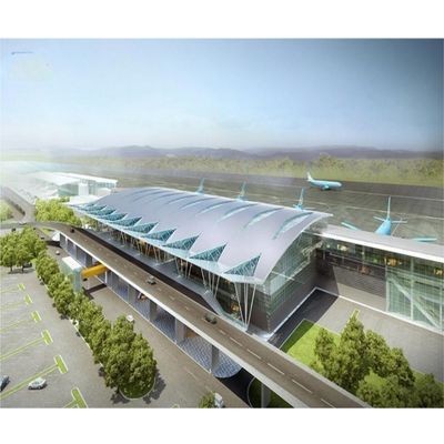 Xây dựng thép nhẹ được chế tạo sẵn Cỗ máy bay Hangar Trọng lượng nhẹ với độ cứng tốt